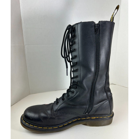 *Flawed Doc Dr. Marten 1914 Vonda Leather Lace up Embroidered Rose Boots US 10 - Picture 8 of 15